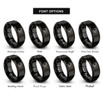 font options for inside engraving on black albino rat rings