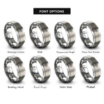 font options for inside engraving on silver alchemical marriage rings