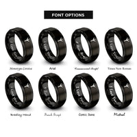 font options for inside engraving on black algiz rings