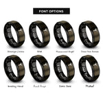 font options for inside engraving on gunmetal & black algiz rings