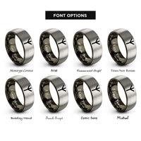 font options for inside engraving on gunmetal & grey algiz rings