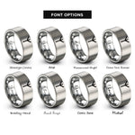 font options for inside engraving on grey algiz rune rings