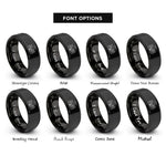 font options for inside engraving on black alhambra rings