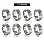 font options for inside engraving on grey alhambra rings