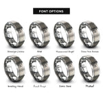 font options for inside engraving on gray alhambra rings