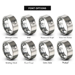 font options for inside engraving on gray alien rings