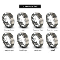 font options for inside engraving on gray allen screw rings