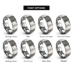 font options for inside engraving on grey allen wrench rings
