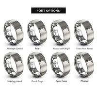 font options for inside engraving on grey allen wrench rings