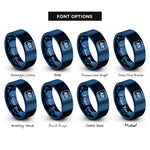 font options for inside engraving on blue alt key rings