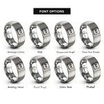 font options for inside engraving on gray alt key rings