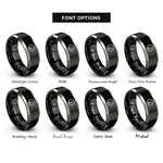 font options for inside engraving on black & grey altimeter dial rings
