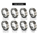 font options for inside engraving on gray altimeter dial rings