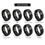font options for inside engraving on black alto clef rings