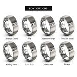 font options for inside engraving on gray alto clef rings