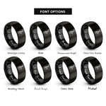 font options for inside engraving on black alto saxophone rings
