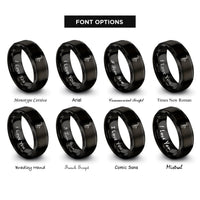 font options for inside engraving on black alto saxophone rings
