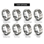 font options for inside engraving on gray alto saxophone rings
