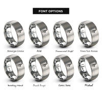 font options for inside engraving on grey alto saxophone rings
