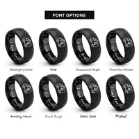 font options for inside engraving on black ambulance rings