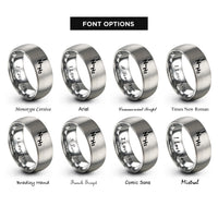 font options for inside engraving on gray amine nh2 rings
