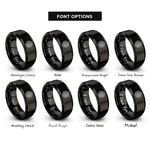 font options for inside engraving on black ammannbeenker octagonal rings