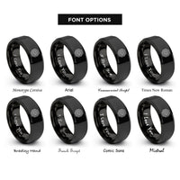 font options for inside engraving on black ammannbeenker octagonal rings