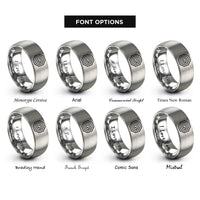 font options for inside engraving on gray ammannbeenker octagonal rings