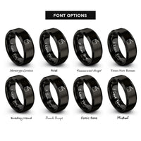 font options for inside engraving on black ammo can rings
