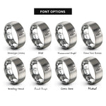 font options for inside engraving on gray amsterdam rings