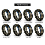 font options for inside engraving on gunmetal & blue amsterdam rings