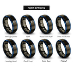 font options for inside engraving on gunmetal & blue analytical balance rings