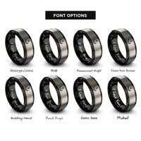 font options for inside engraving on black & grey anchor rings
