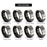 font options for inside engraving on black & grey anchor rings