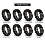 font options for inside engraving on black anchor rings