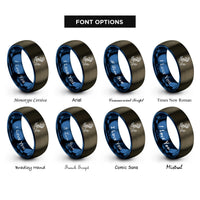 font options for inside engraving on gunmetal & blue anchor chain rings