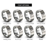 font options for inside engraving on gray anchor rings