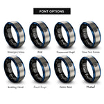 font options for inside engraving on black & blue & silver anchor helm rings