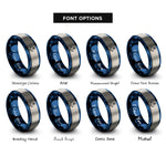 font options for inside engraving on blue & grey anchor icon rings