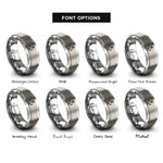 font options for inside engraving on gray anchor plate rings