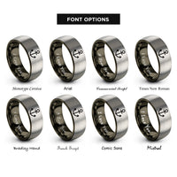 font options for inside engraving on gunmetal & gray anchor plate rings