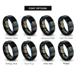 font options for inside engraving on gunmetal & blue anchor stamp rings