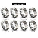 font options for inside engraving on grey anchor wreath rings