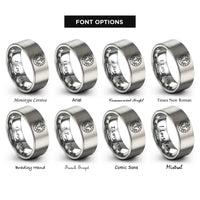font options for inside engraving on grey anchor wreath rings