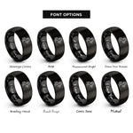 font options for inside engraving on black andalusian rearing rings