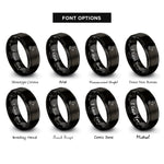 font options for inside engraving on black andalusian rearing rings