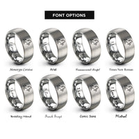 font options for inside engraving on silver andalusian rearing rings