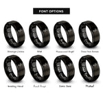 font options for inside engraving on black anemometer rings