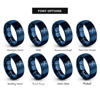 font options for inside engraving on blue anemometer rings