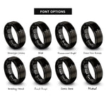 font options for inside engraving on black anemometer cups rings